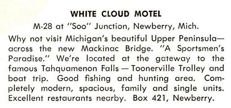 White Cloud Motel - Vintage Postcard